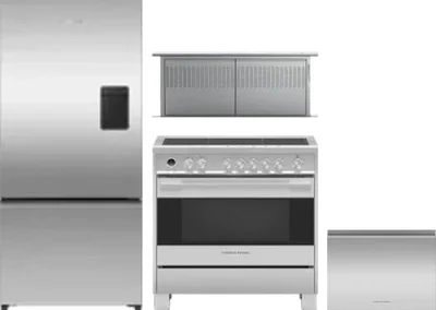4 Piece Package Includes Refrigerator, Range, Hood And Dishwasher